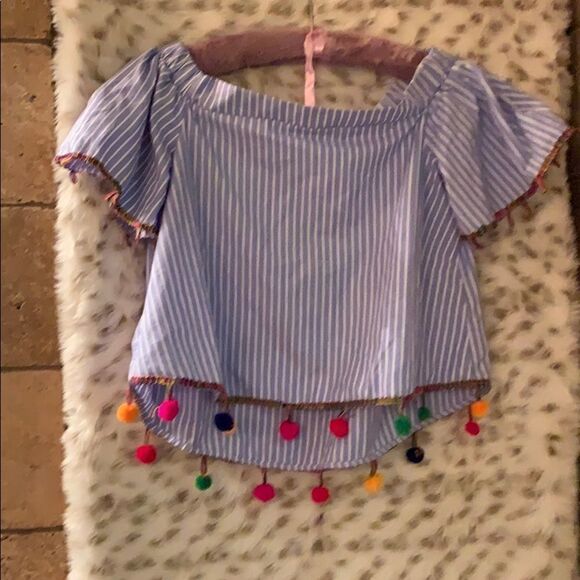 Blue and white blouse - Picture 1 of 4